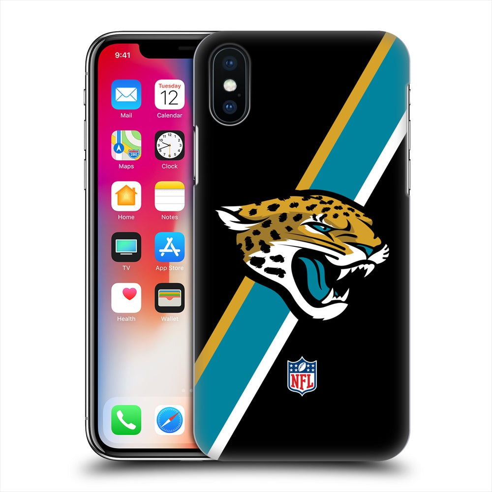 JACKSONVILLE JAGUARS（NFL） ジャクソンビルジャガーズ - Stripes ハード case / Apple iPhoneケース 【公式 / オフィシャル】