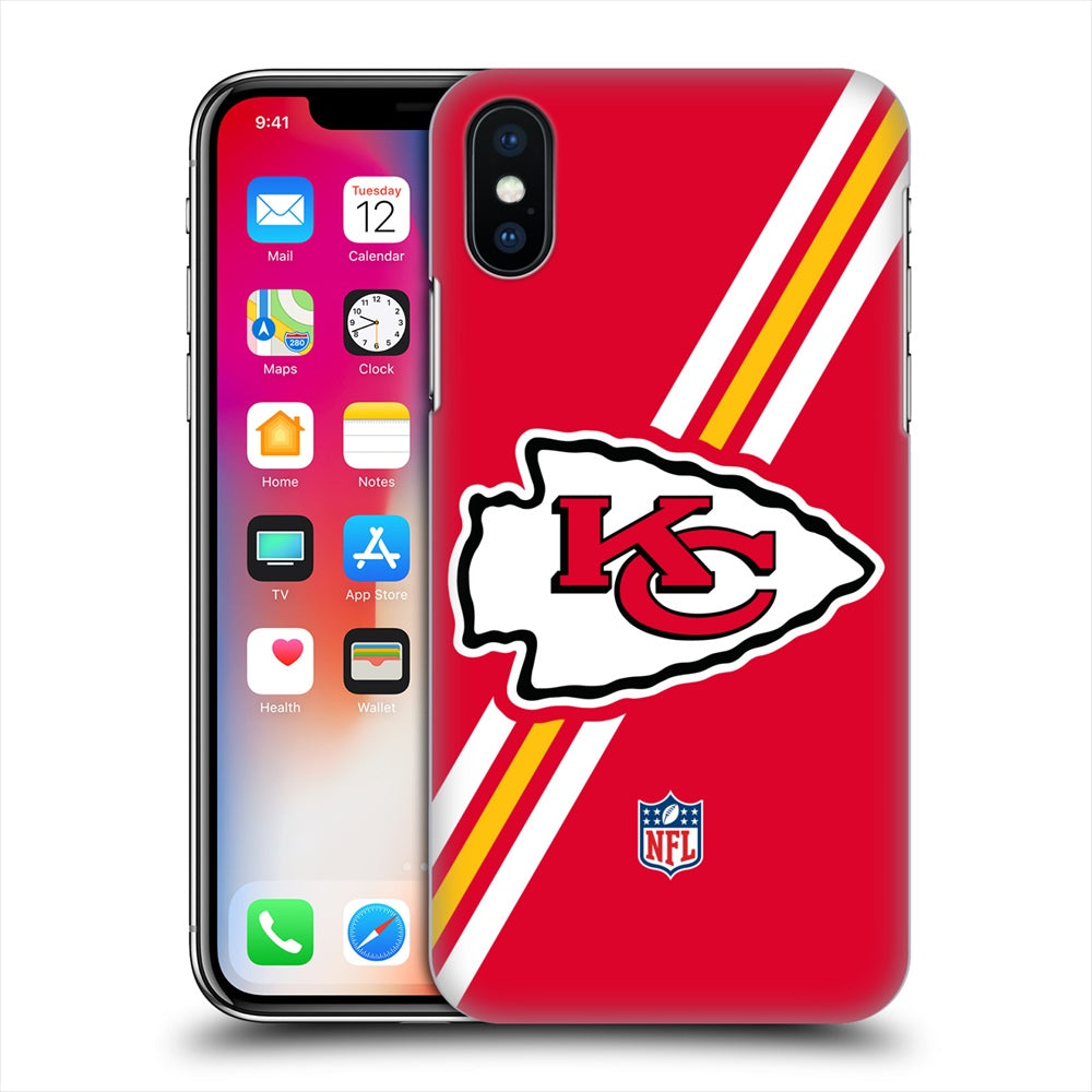 KANSAS CITY CHIEFS（NFL） カンザスシティチーフス - Stripes ハード case / Apple iPhoneケース 【公式 / オフィシャル】