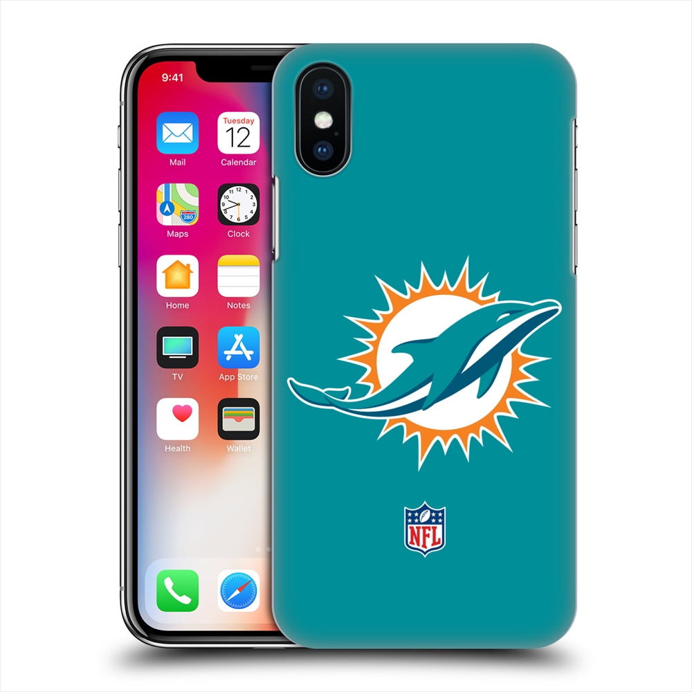 MIAMI DOLPHINS（NFL） マイアミドルフィンズ - Plain ハード case / Apple iPhoneケース 【公式 / オフィシャル】