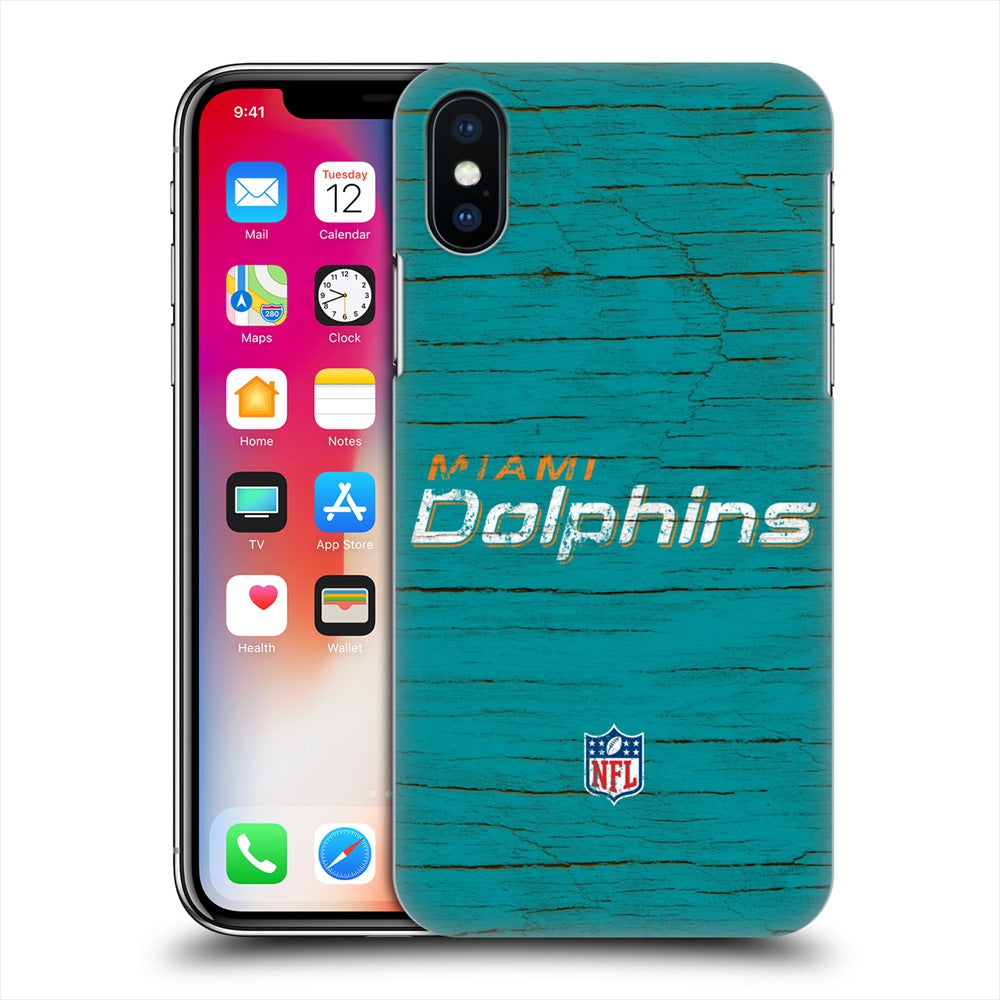 MIAMI DOLPHINS（NFL） マイアミドルフィンズ - Distressed ハード case / Apple iPhoneケース 【公式 / オフィシャル】