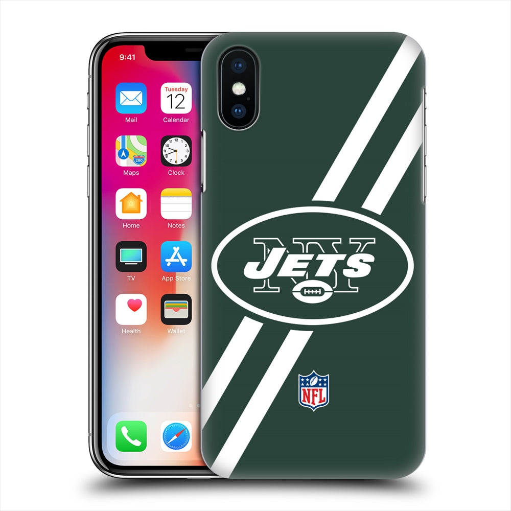 NEW YORK JETS（NFL） ニューヨークジェッツ - Stripes ハード case / Apple iPhoneケース 【公式 / オフィシャル】