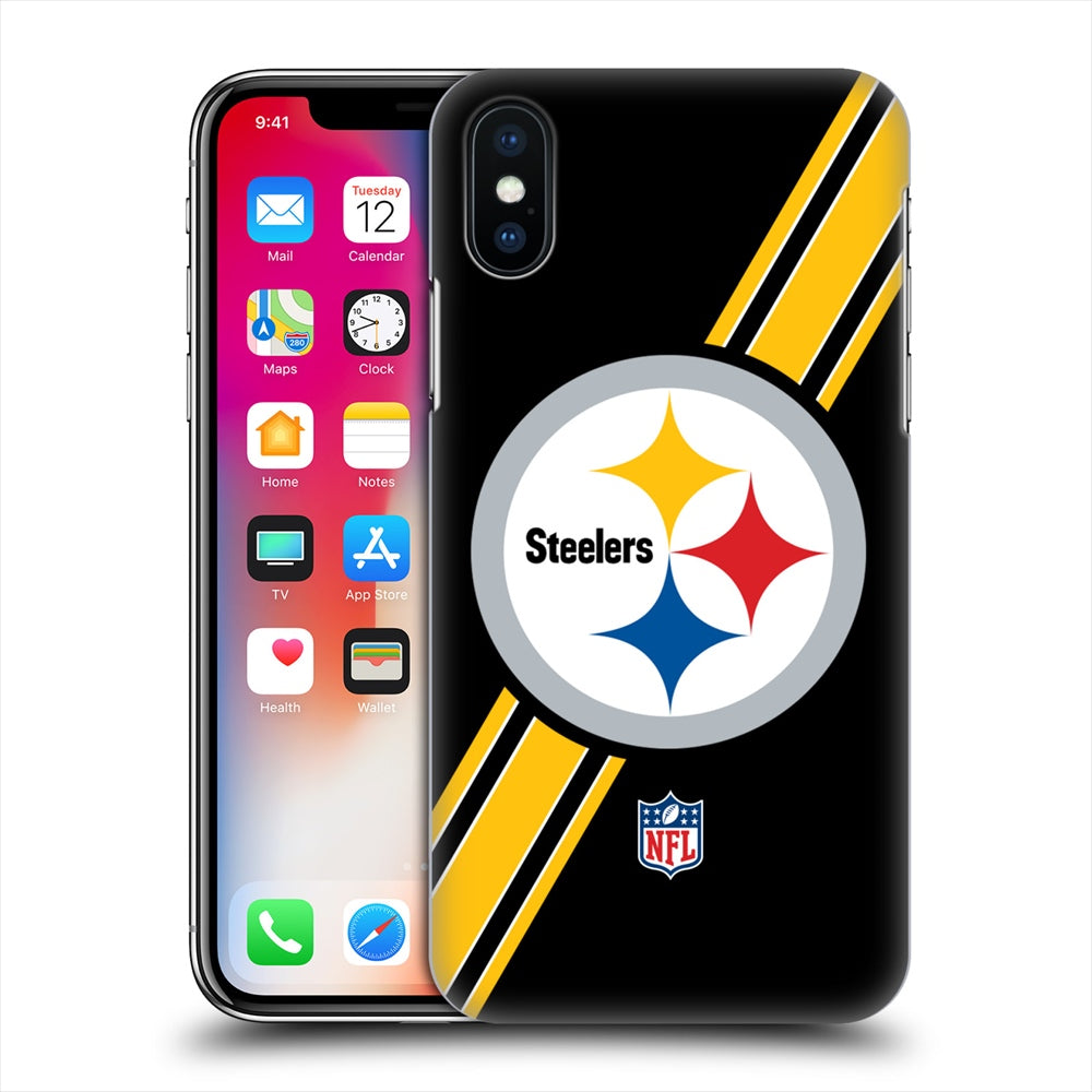 PITTSBURGH STEELERS（NFL） ピッツバーグスティーラーズ - Stripes ハード case / Apple iPhoneケース 【公式 / オフィシャル】