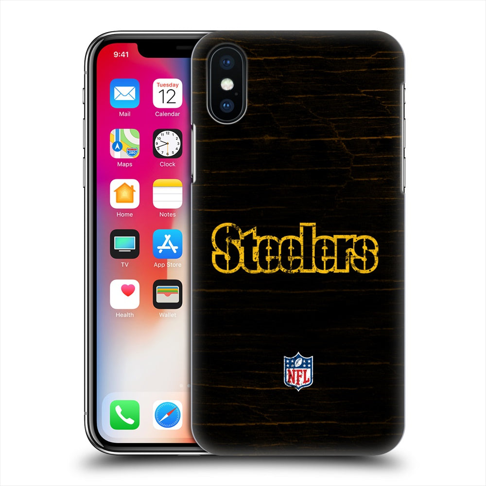 PITTSBURGH STEELERS（NFL） ピッツバーグスティーラーズ - Distressed ハード case / Apple iPhoneケース 【公式 / オフィシャル】