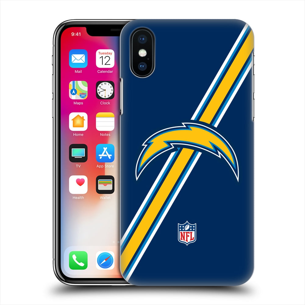 LOS ANGELES CHARGERS（NFL） ロサンゼルスチャージャーズ - Stripes ハード case / Apple iPhoneケース 【公式 / オフィシャル】