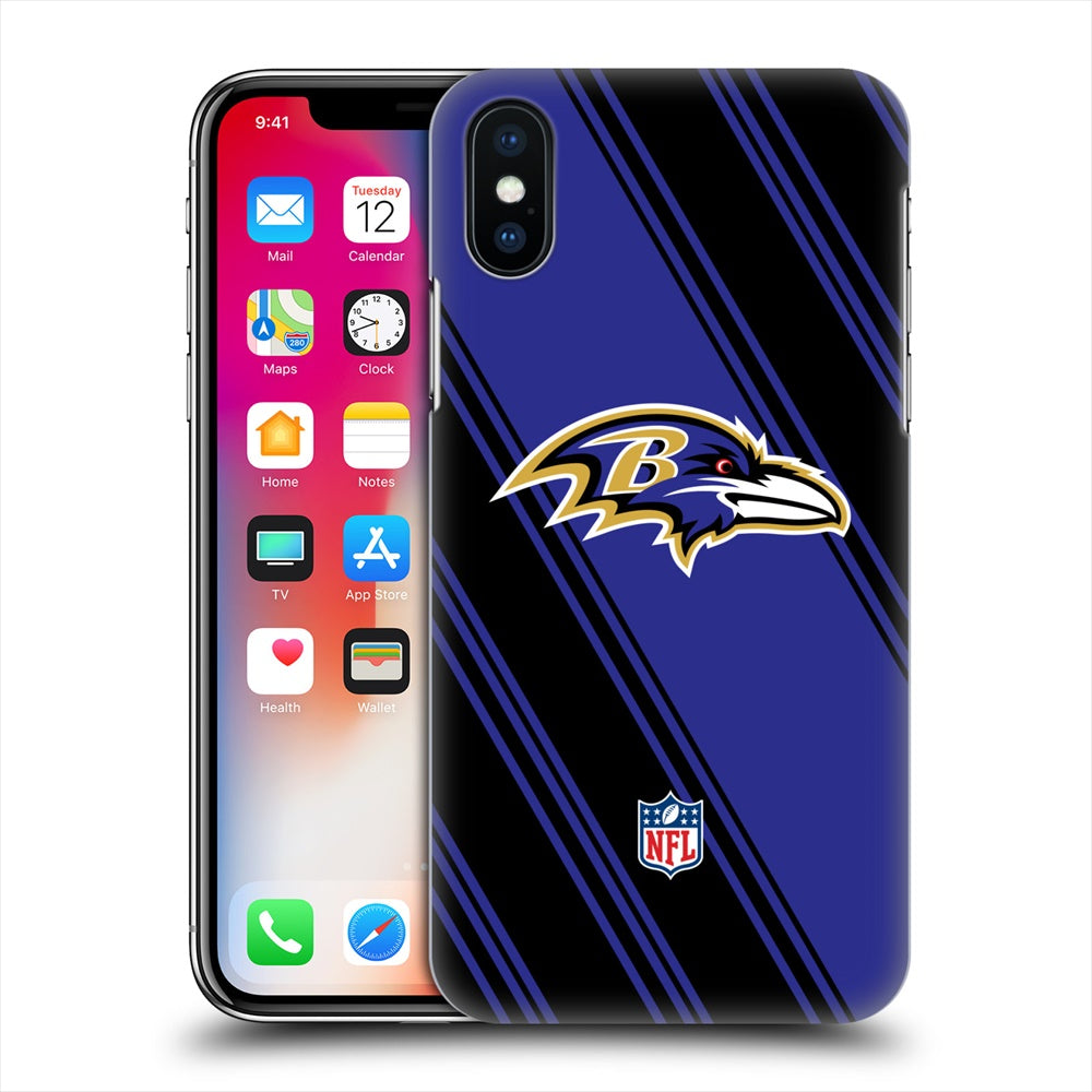 BALTIMORE RAVENS（NFL） ボルチモアレイブンズ - 2017/18 / Stripes ハード case / Apple iPhoneケース 【公式 / オフィシャル】