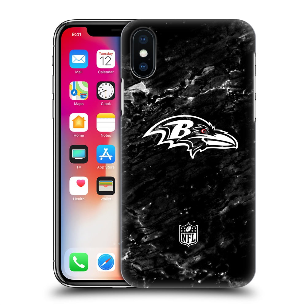 BALTIMORE RAVENS（NFL） ボルチモアレイブンズ - Marble ハード case / Apple iPhoneケース 【公式 / オフィシャル】