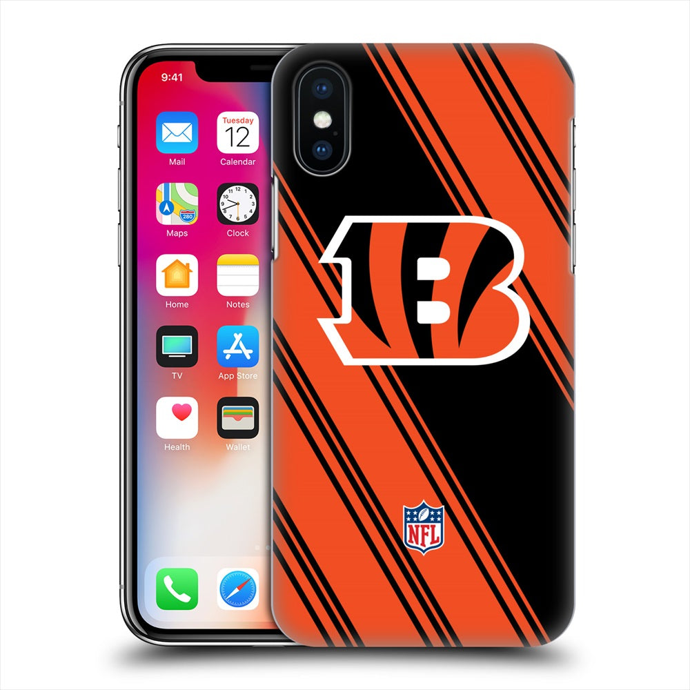 CINCINNATI BENGALS（NFL） シンシナティベンガルズ - Stripes ハード case / Apple iPhoneケース 【公式 / オフィシャル】