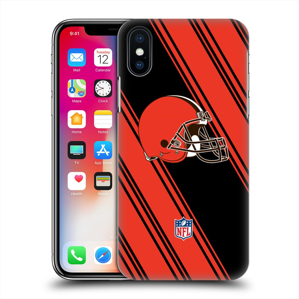 CLEVELAND BROWNS（NFL） クリーブランドブラウンズ - Stripes ハード case / Apple iPhoneケース 【公式 / オフィシャル】