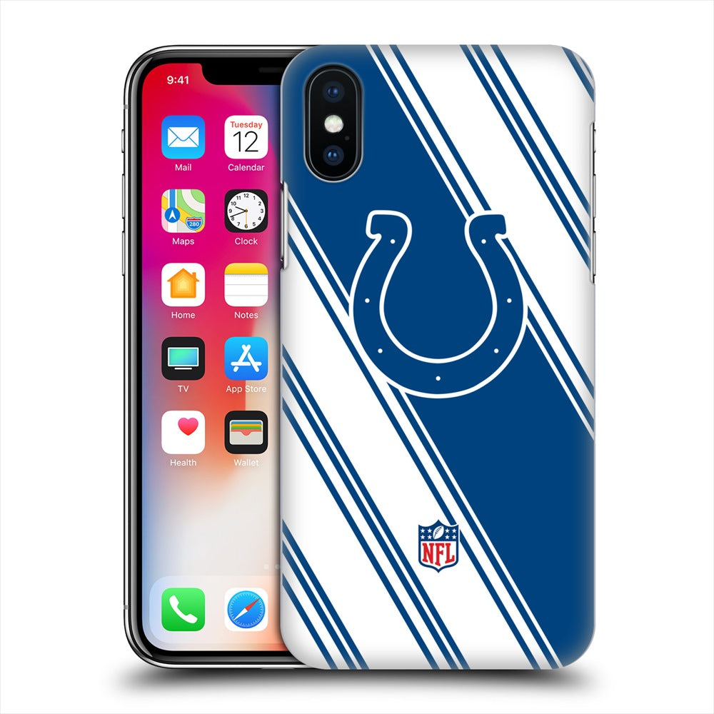 INDIANAPOLIS COLTS（NFL） インディアナポリスコルツ - Stripes ハード case / Apple iPhoneケース 【公式 / オフィシャル】