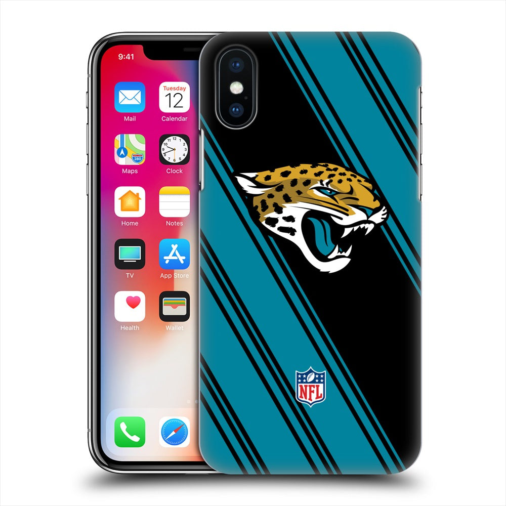 JACKSONVILLE JAGUARS（NFL） ジャクソンビルジャガーズ - Stripes ハード case / Apple iPhoneケース 【公式 / オフィシャル】