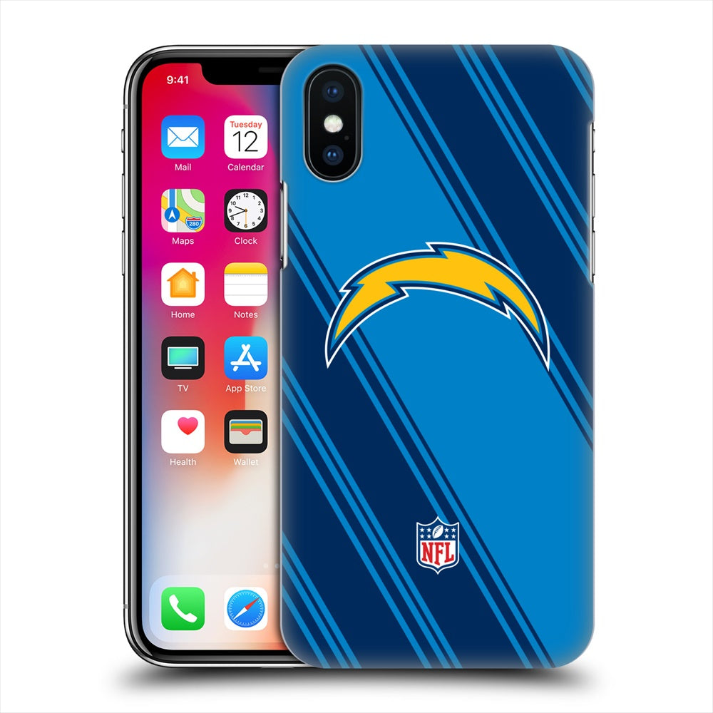 LOS ANGELES CHARGERS（NFL） ロサンゼルスチャージャーズ - Stripes ハード case / Apple iPhoneケース 【公式 / オフィシャル】