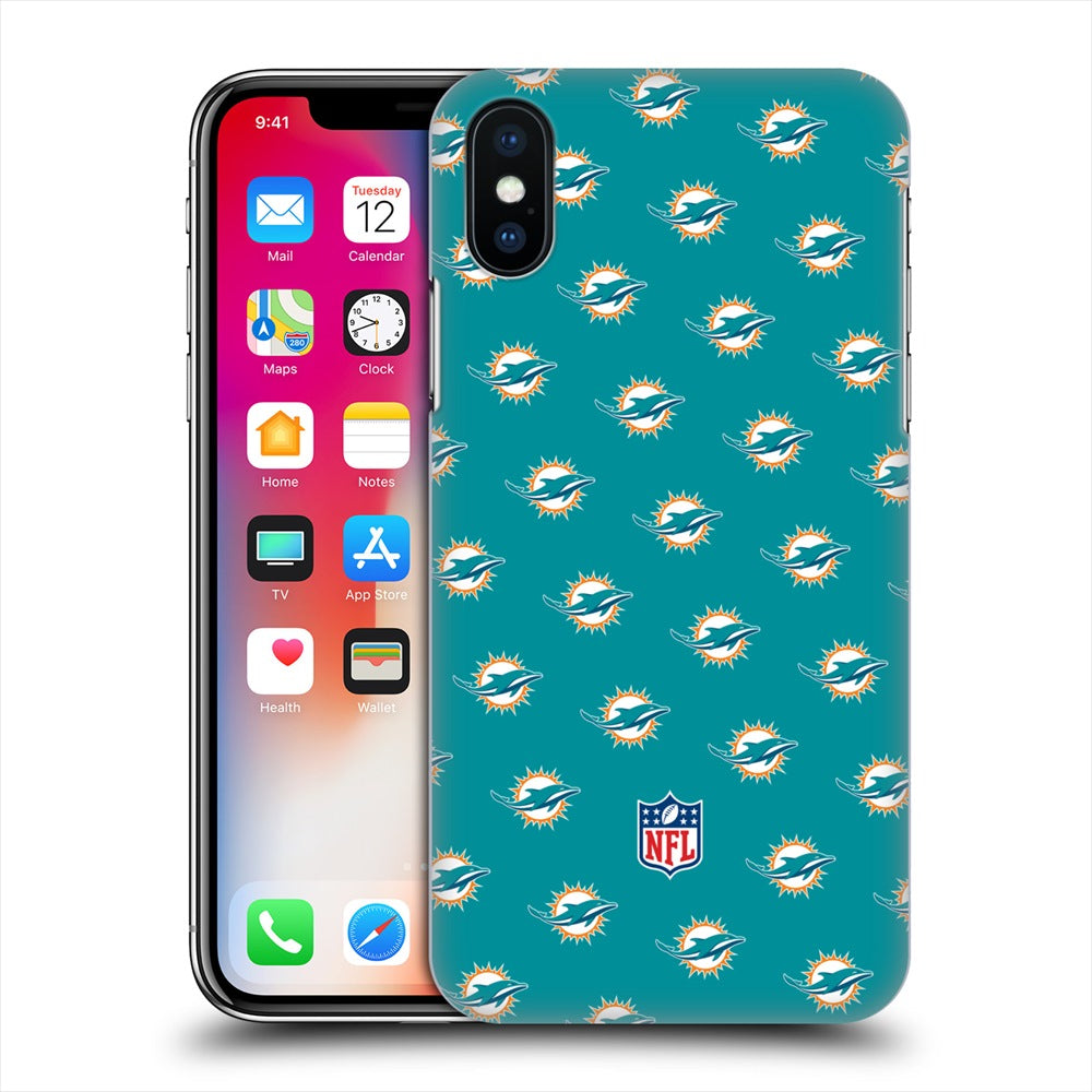 MIAMI DOLPHINS（NFL） マイアミドルフィンズ - Patterns ハード case / Apple iPhoneケース 【公式 / オフィシャル】