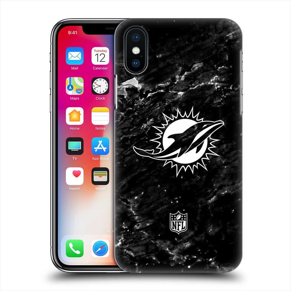 MIAMI DOLPHINS（NFL） マイアミドルフィンズ - Marble ハード case / Apple iPhoneケース 【公式 / オフィシャル】