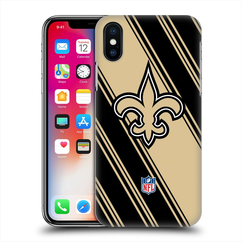 NEW ORLEANS SAINTS（NFL） ニューオーリンズセインツ - Stripes ハード case / Apple iPhoneケース 【公式 / オフィシャル】