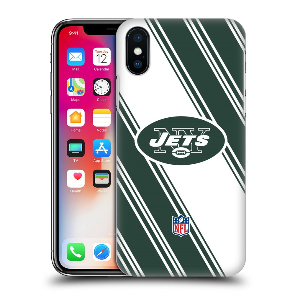 NEW YORK JETS（NFL） ニューヨークジェッツ - Stripes ハード case / Apple iPhoneケース 【公式 / オフィシャル】