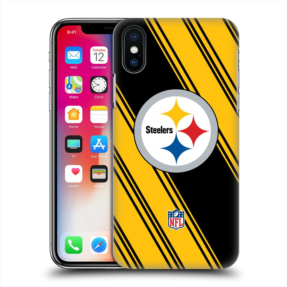 PITTSBURGH STEELERS（NFL） ピッツバーグスティーラーズ - Stripes ハード case / Apple iPhoneケース 【公式 / オフィシャル】