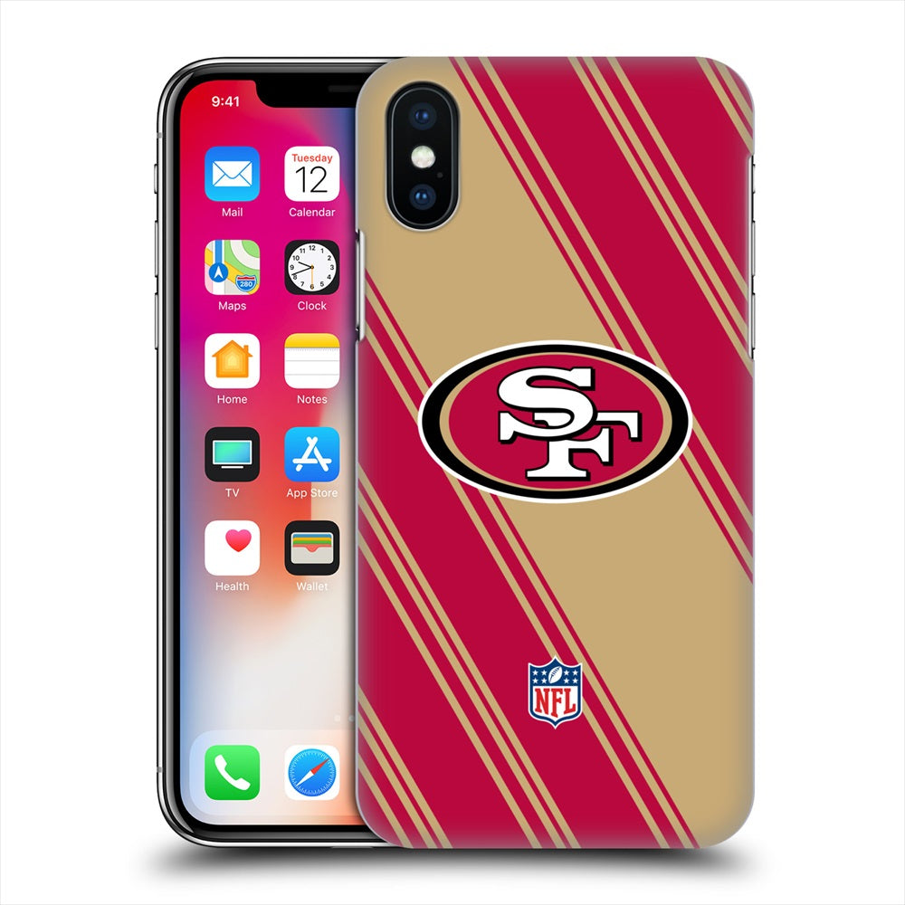 SAN FRANCISCO 49ERS（NFL） ナイナーズ - Stripes ハード case / Apple iPhoneケース 【公式 / オフィシャル】