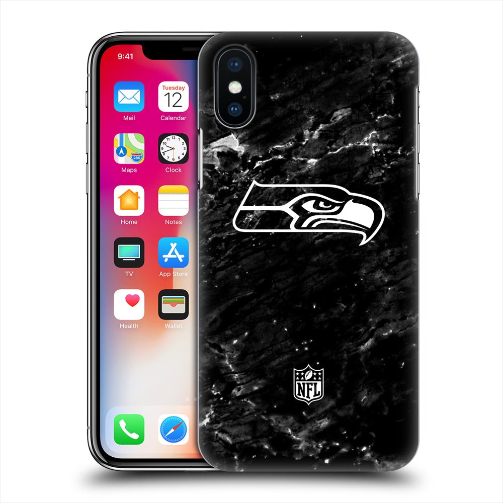 SEATTLE SEAHAWKS（NFL） シアトルシーホークス - Marble ハード case / Apple iPhoneケース 【公式 / オフィシャル】