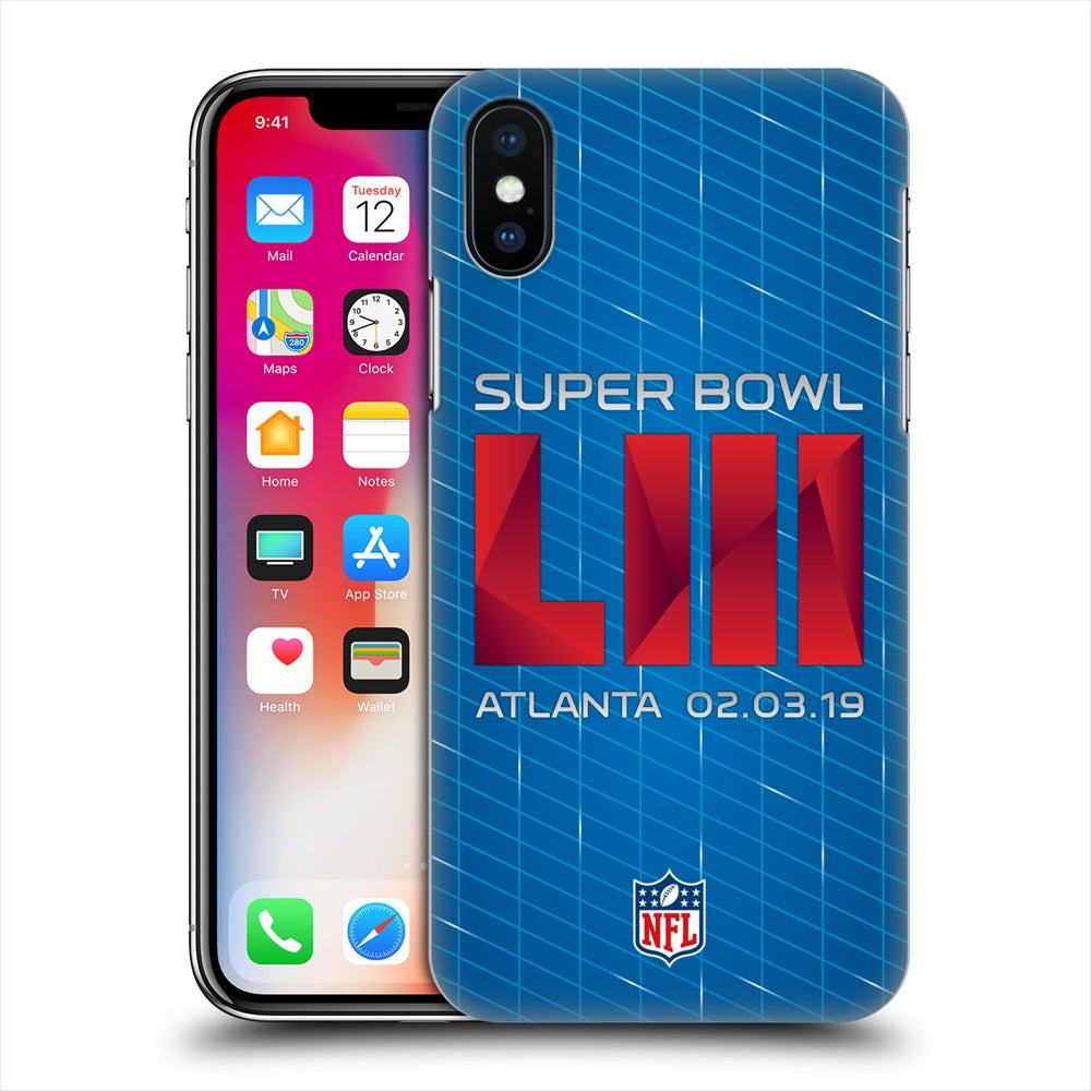 ATLANTA FALCONS（NFL） アトランタファルコンズ - Grid Blue Red Atlanta ハード case / Apple iPhoneケース 【公式 / オフィシャル】