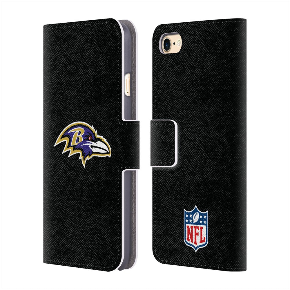 BALTIMORE RAVENS（NFL） ボルチモアレイブンズ - Plain レザー手帳型 / Apple iPhoneケース 【公式 / オフィシャル】