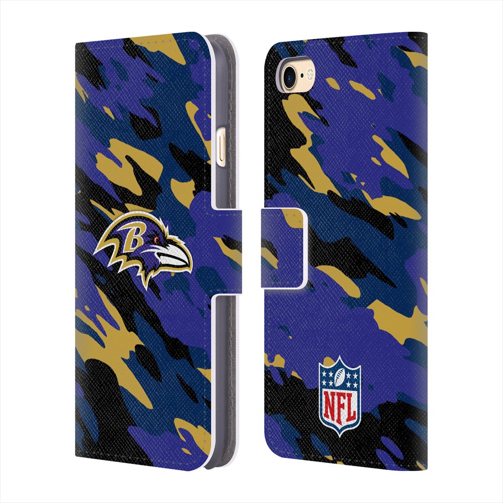 BALTIMORE RAVENS（NFL） ボルチモアレイブンズ - Camou レザー手帳型 / Apple iPhoneケース 【公式 / オフィシャル】