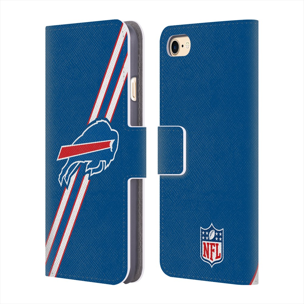 BUFFALO BILLS（NFL） バッファロービルズ - Logo / Stripes レザー手帳型 / Apple iPhoneケース 【公式 / オフィシャル】