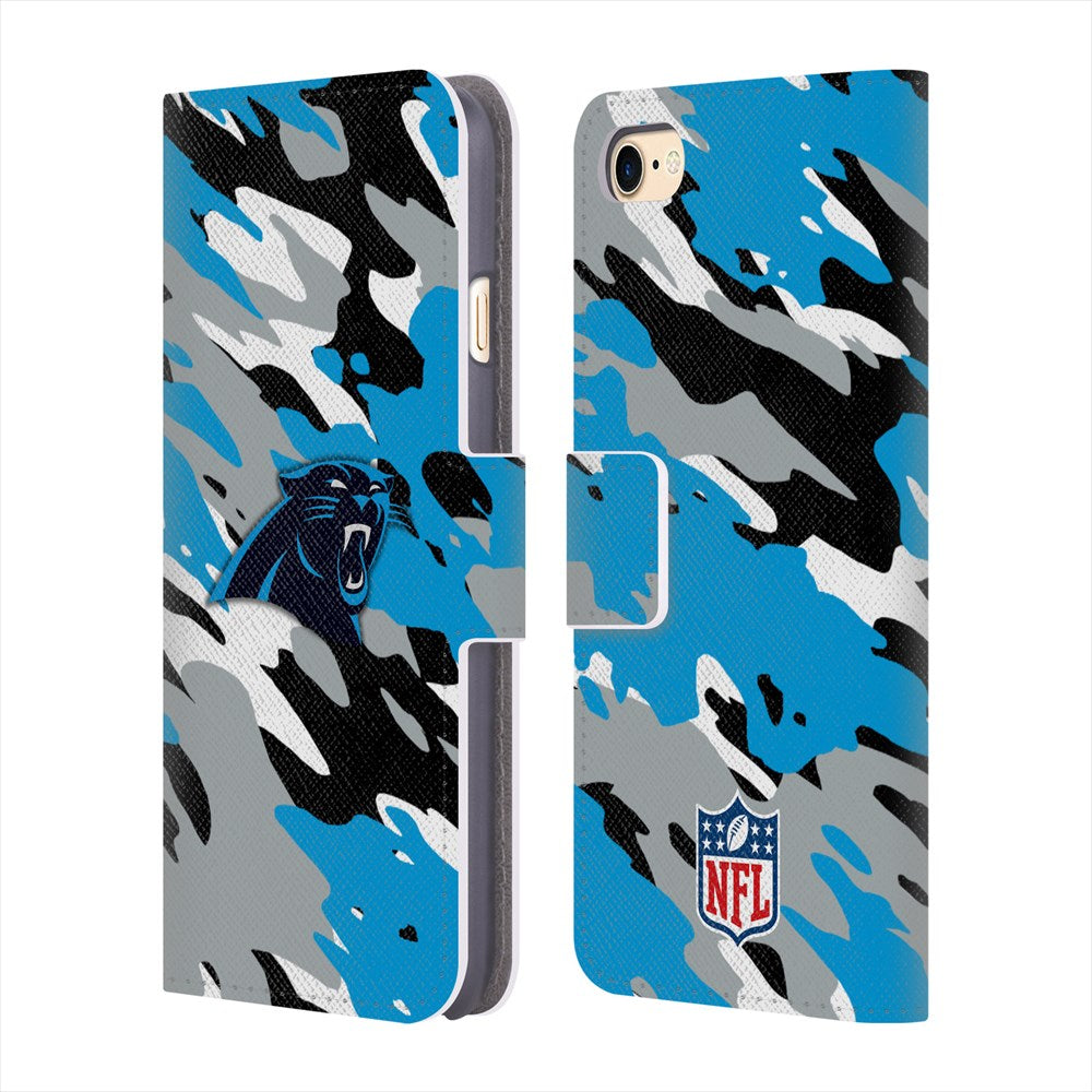 CAROLINA PANTHERS（NFL） カロライナパンサーズ - Camou レザー手帳型 / Apple iPhoneケース 【公式 / オフィシャル】