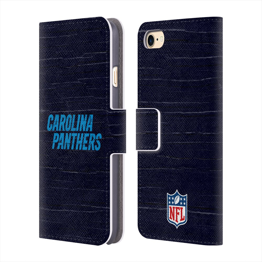 CAROLINA PANTHERS（NFL） カロライナパンサーズ - Distressed レザー手帳型 / Apple iPhoneケース 【公式 / オフィシャル】