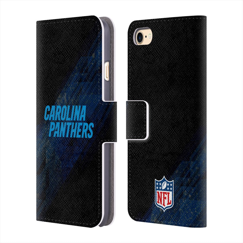 CAROLINA PANTHERS（NFL） カロライナパンサーズ - Blur レザー手帳型 / Apple iPhoneケース 【公式 / オフィシャル】