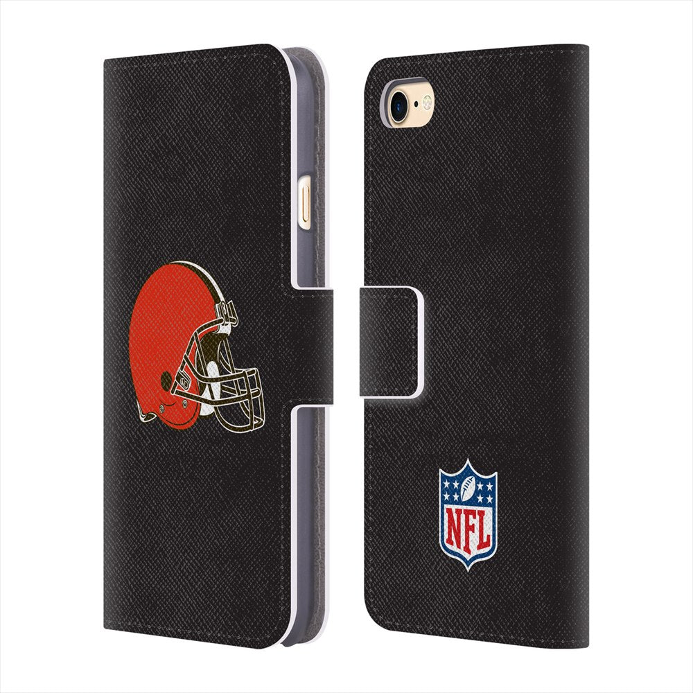 CLEVELAND BROWNS（NFL） クリーブランドブラウンズ - Plain レザー手帳型 / Apple iPhoneケース 【公式 / オフィシャル】