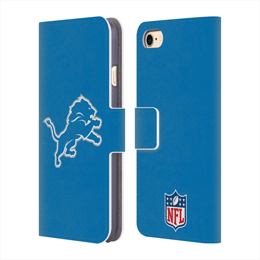 DETROIT LIONS（NFL） デトロイトライオンズ - Plain レザー手帳型 / Apple iPhoneケース 【公式 / オフィシャル】