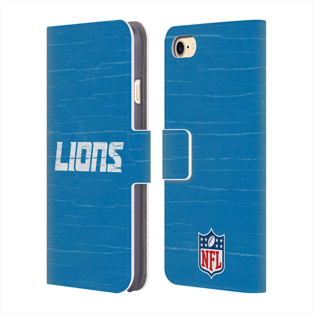 DETROIT LIONS（NFL） デトロイトライオンズ - Distressed レザー手帳型 / Apple iPhoneケース 【公式 / オフィシャル】