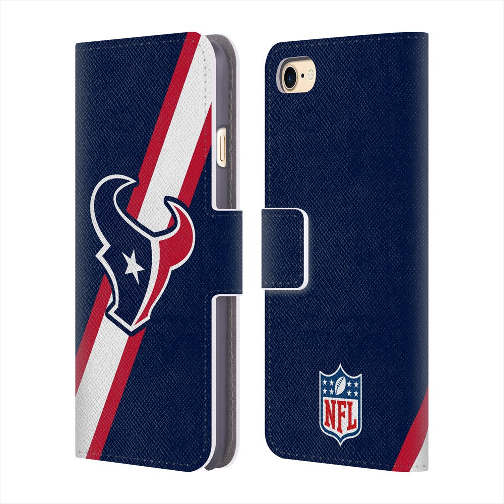 HOUSTON TEXANS（NFL） ヒューストンテキサンズ - Stripes レザー手帳型 / Apple iPhoneケース 【公式 / オフィシャル】