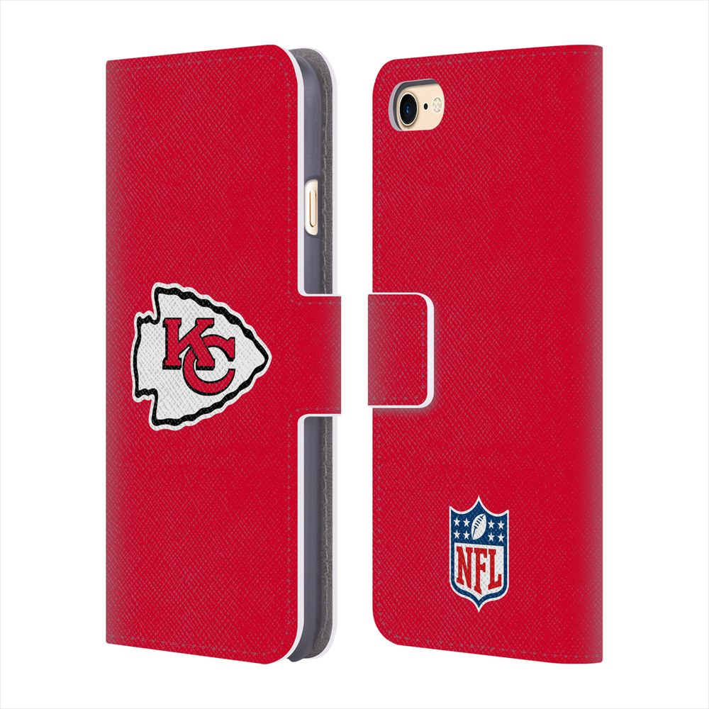 KANSAS CITY CHIEFS（NFL） カンザスシティチーフス - Plain レザー手帳型 / Apple iPhoneケース 【公式 / オフィシャル】