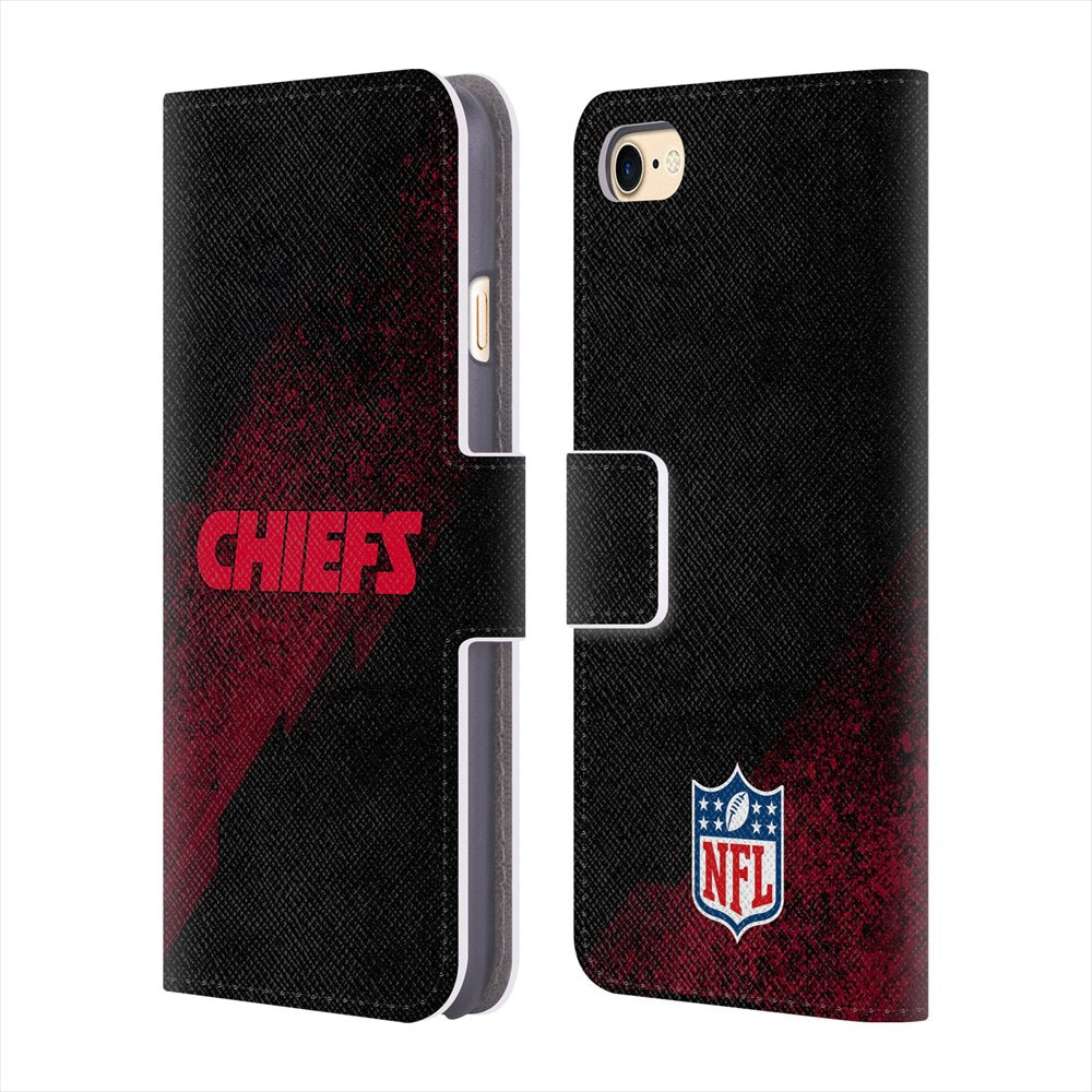 KANSAS CITY CHIEFS（NFL） カンザスシティチーフス - Blur レザー手帳型 / Apple iPhoneケース 【公式 / オフィシャル】