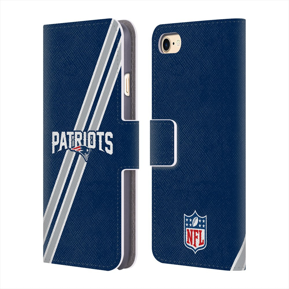 NEW ENGLAND PATRIOTS（NFL） パッツ - Stripes レザー手帳型 / Apple iPhoneケース 【公式 / オフィシャル】