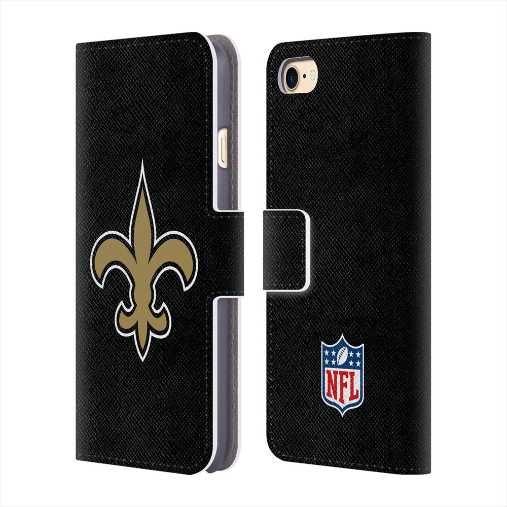 NEW ORLEANS SAINTS（NFL） ニューオーリンズセインツ - Plain レザー手帳型 / Apple iPhoneケース 【公式 / オフィシャル】