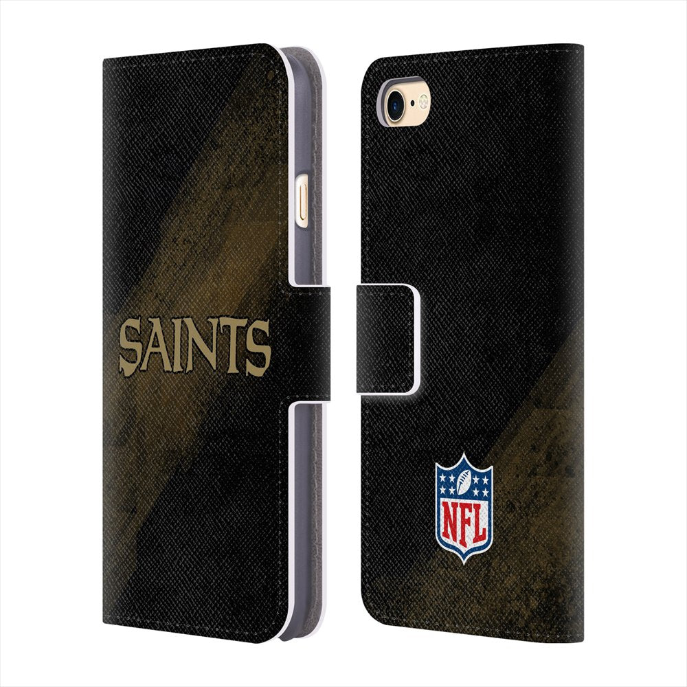 NEW ORLEANS SAINTS（NFL） ニューオーリンズセインツ - Blur レザー手帳型 / Apple iPhoneケース 【公式 / オフィシャル】