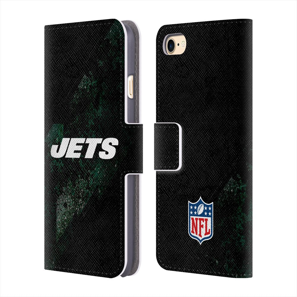 NEW YORK JETS（NFL） ニューヨークジェッツ - Blur レザー手帳型 / Apple iPhoneケース 【公式 / オフィシャル】