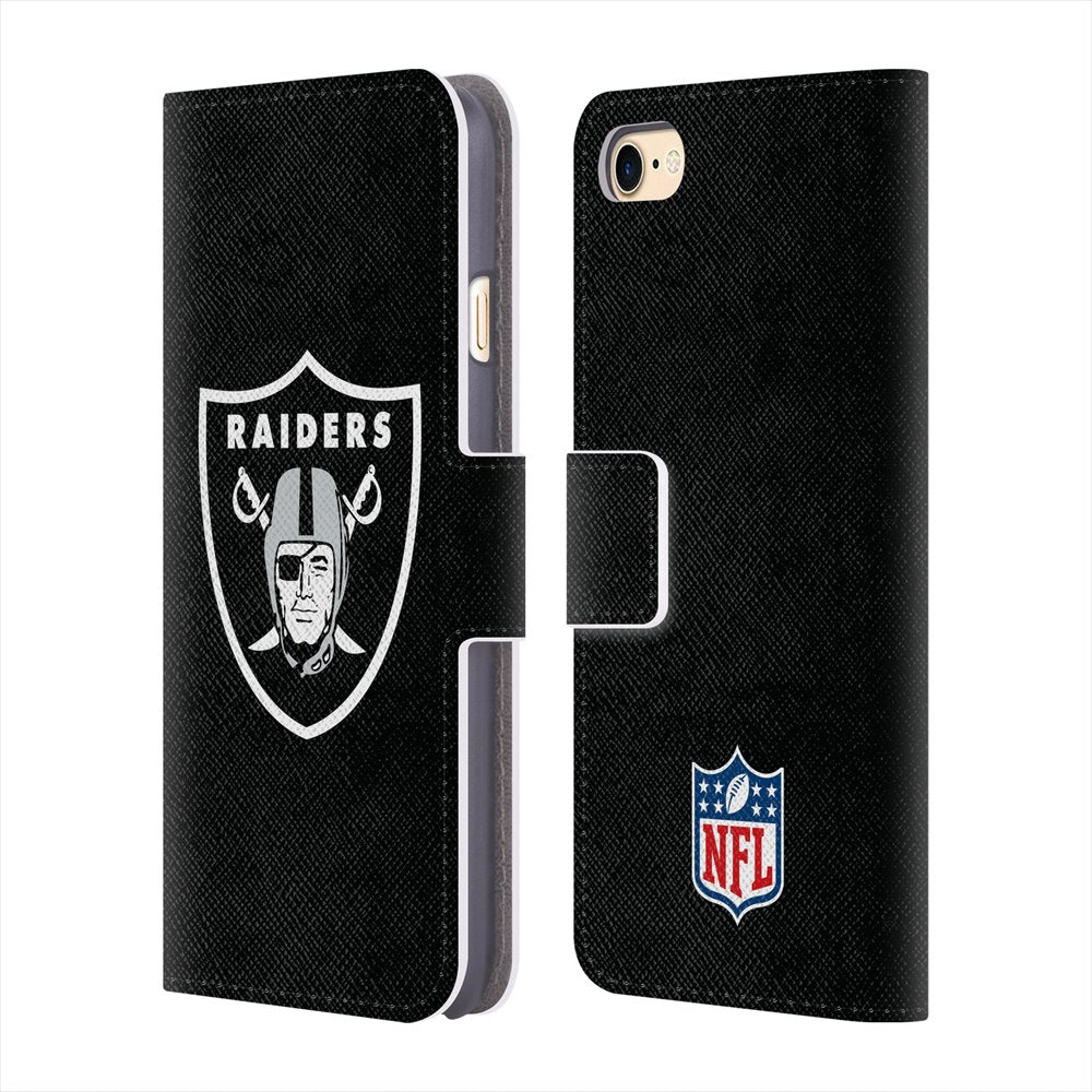 OAKLAND RAIDERS（NFL） オークランドレイダース - Plain レザー手帳型 / Apple iPhoneケース 【公式 / オフィシャル】