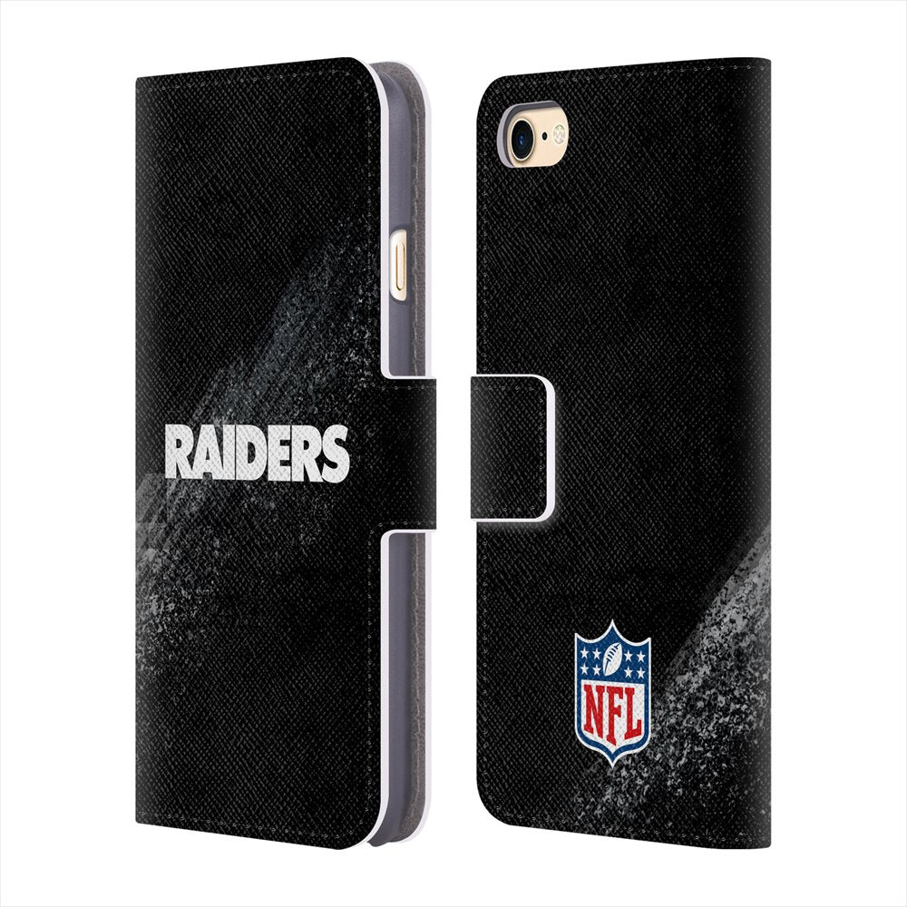 OAKLAND RAIDERS（NFL） オークランドレイダース - Blur レザー手帳型 / Apple iPhoneケース 【公式 / オフィシャル】