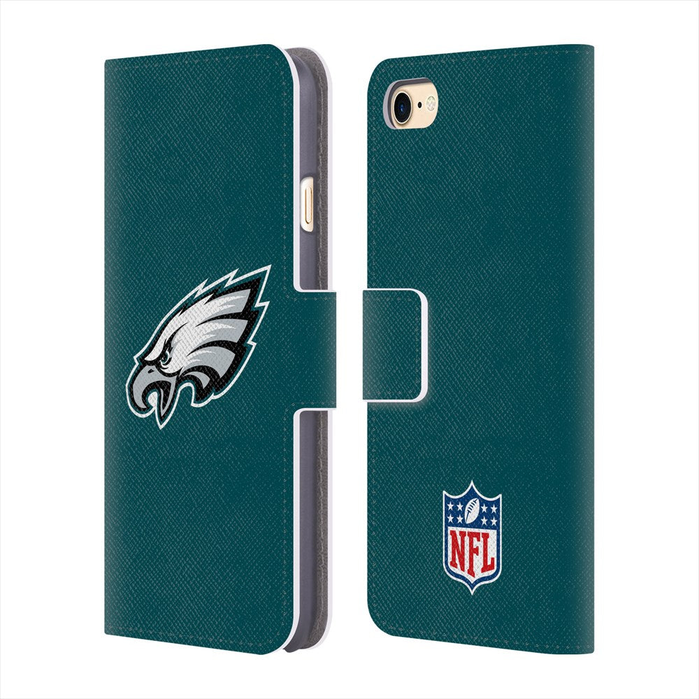 PHILADELPHIA EAGLES（NFL） フィラデルフィアイーグルス - Plain レザー手帳型 / Apple iPhoneケース 【公式 / オフィシャル】