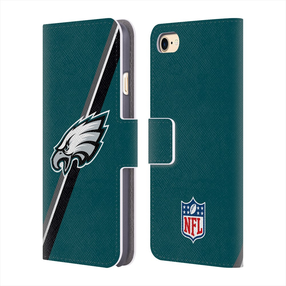 PHILADELPHIA EAGLES（NFL） フィラデルフィアイーグルス - Stripes レザー手帳型 / Apple iPhoneケース 【公式 / オフィシャル】