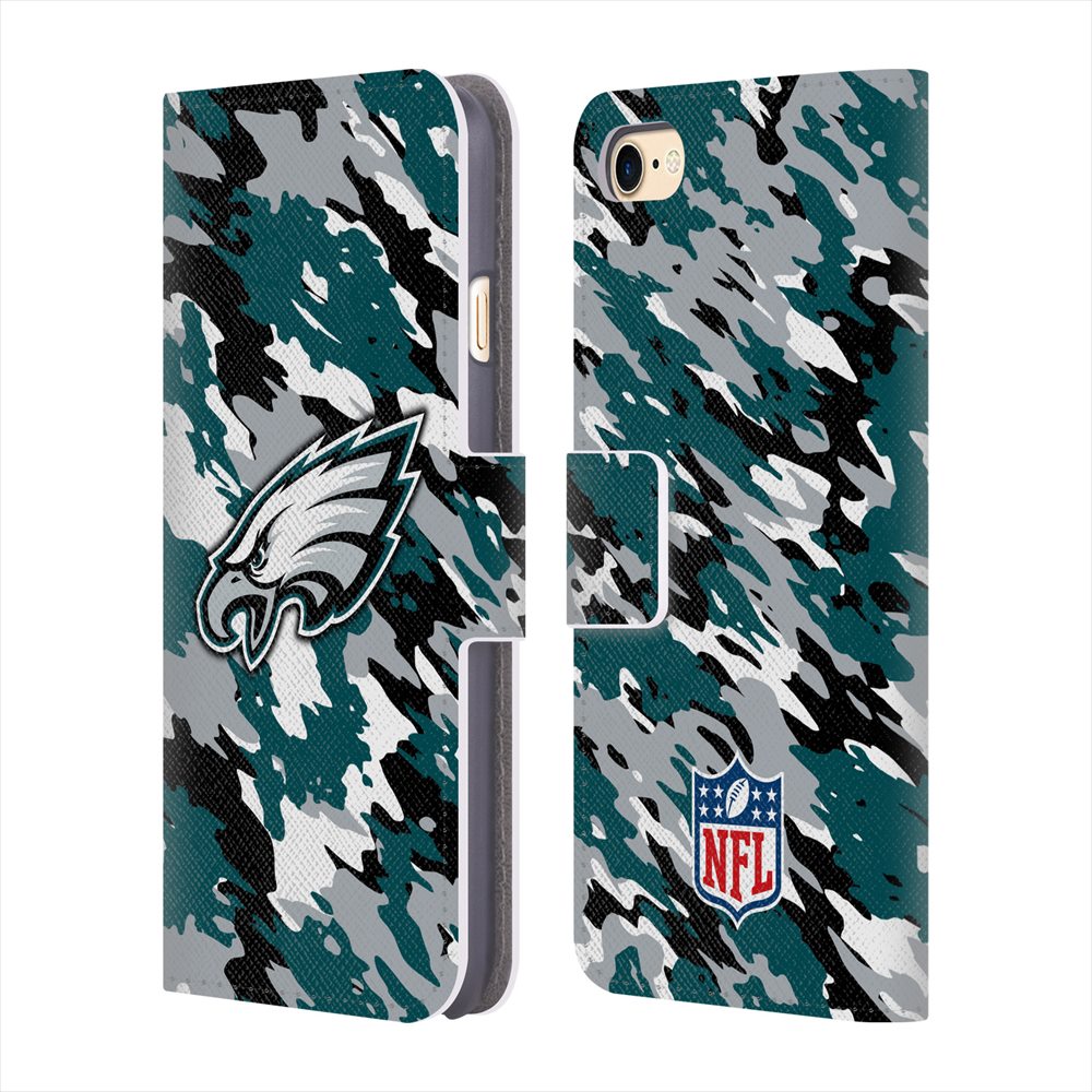 PHILADELPHIA EAGLES（NFL） フィラデルフィアイーグルス - Camou レザー手帳型 / Apple iPhoneケース 【公式 / オフィシャル】