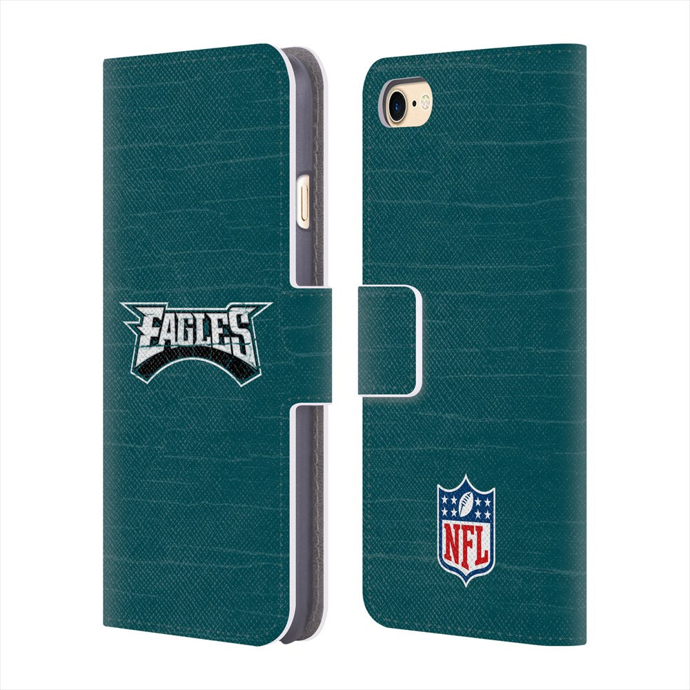 PHILADELPHIA EAGLES（NFL） フィラデルフィアイーグルス - Distressed レザー手帳型 / Apple iPhoneケース 【公式 / オフィシャル】