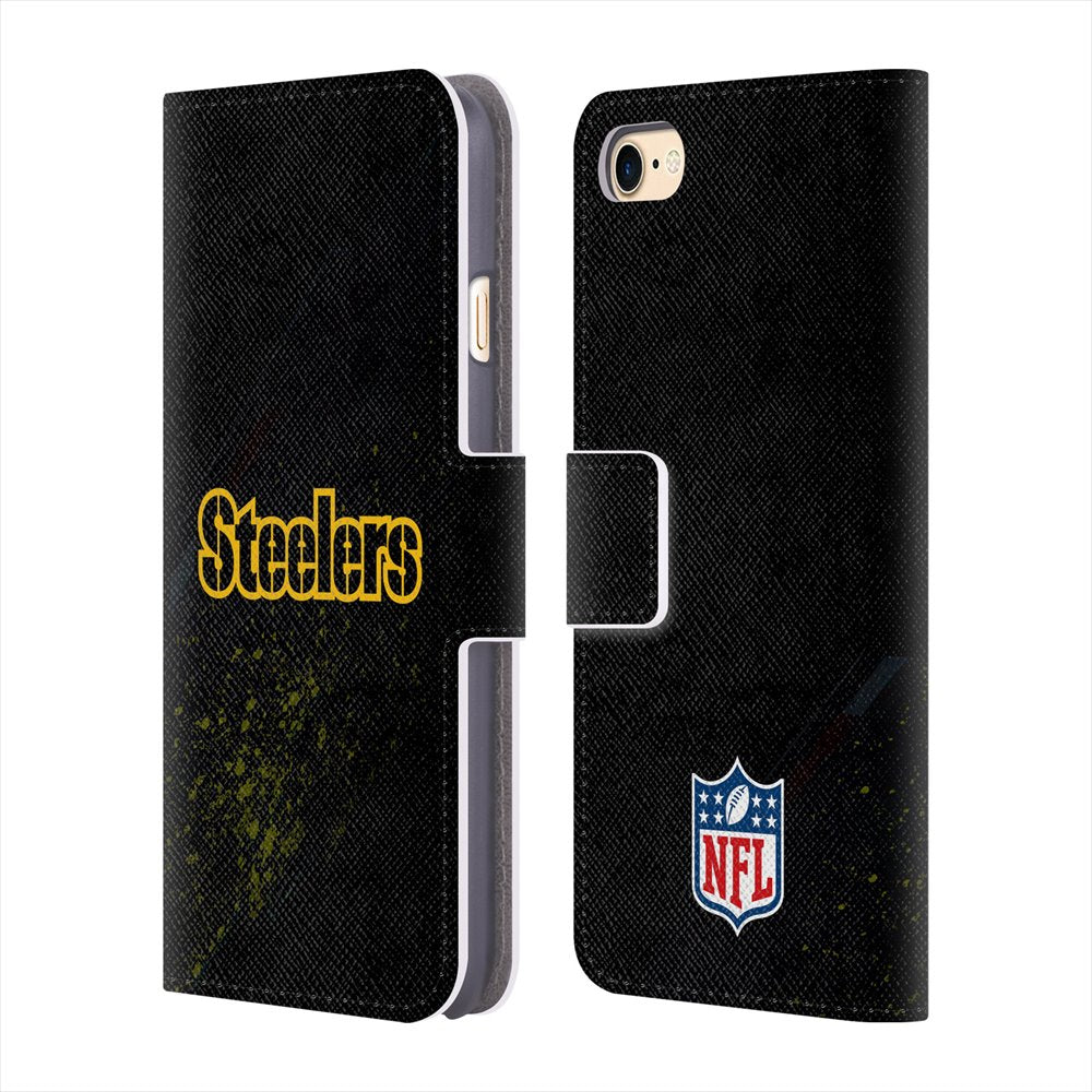 PITTSBURGH STEELERS（NFL） ピッツバーグスティーラーズ - Blur レザー手帳型 / Apple iPhoneケース 【公式 / オフィシャル】