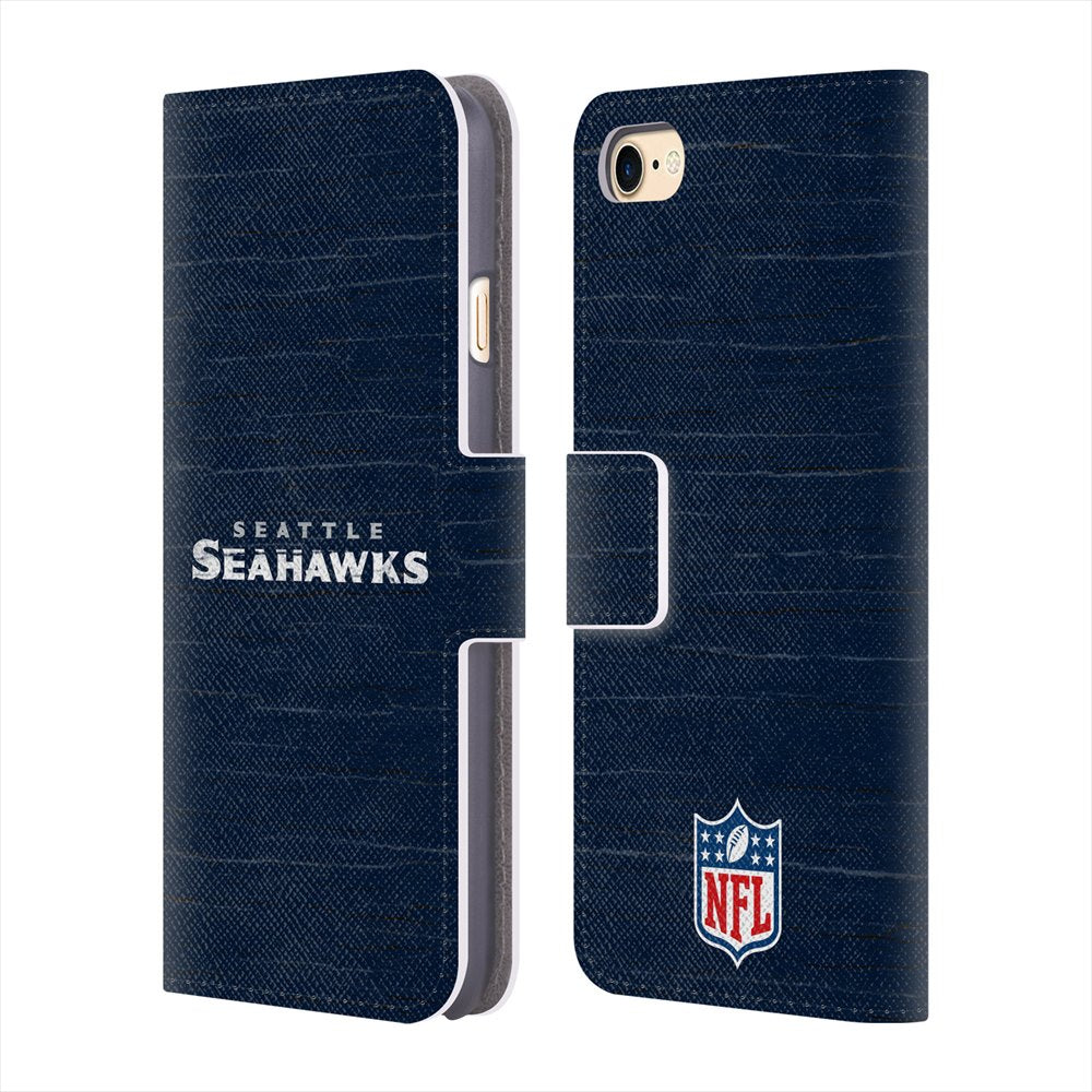 SEATTLE SEAHAWKS（NFL） シアトルシーホークス - Distressed レザー手帳型 / Apple iPhoneケース 【公式 / オフィシャル】