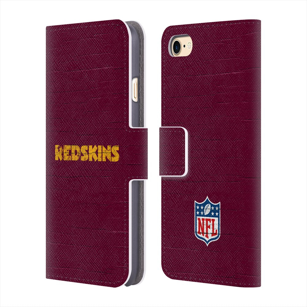 WASHINGTON REDSKINS（NFL） ワシントンレッドスキンズ - Distressed レザー手帳型 / Apple iPhoneケース 【公式 / オフィシャル】