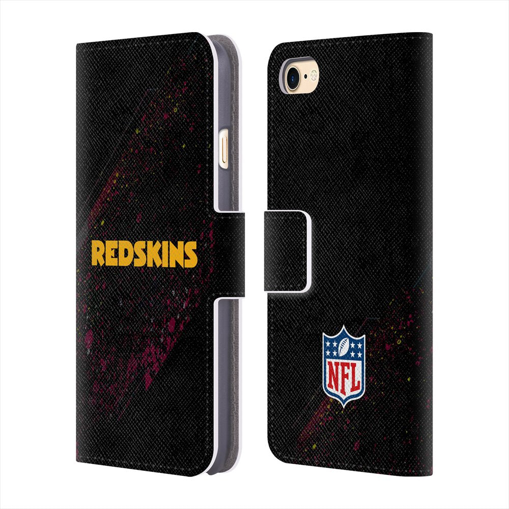 WASHINGTON REDSKINS（NFL） ワシントンレッドスキンズ - Blur レザー手帳型 / Apple iPhoneケース 【公式 / オフィシャル】