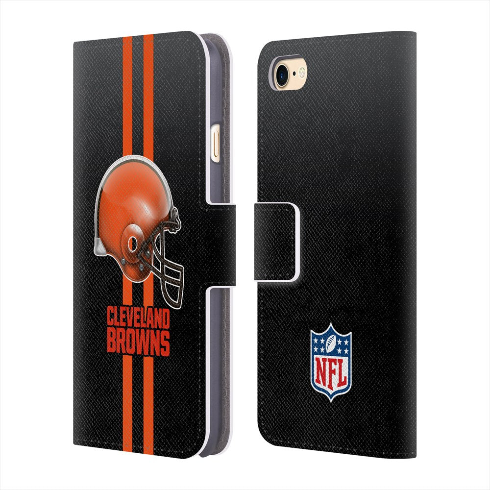 CLEVELAND BROWNS（NFL） クリーブランドブラウンズ - Helmet レザー手帳型 / Apple iPhoneケース 【公式 / オフィシャル】